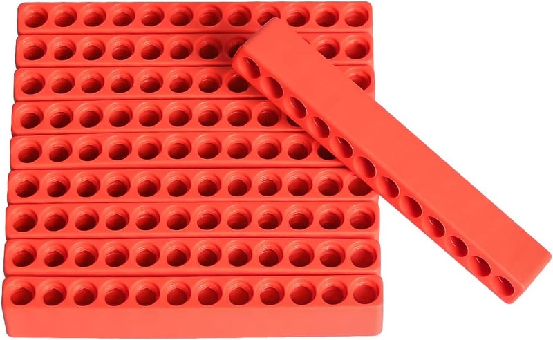 Tocool 10 Pcs 12 Holes Hex Bit Holder Organizer Screwdriver Bit Holder 1/4 Inch Bit Storage Flexible Plastic - Image 4